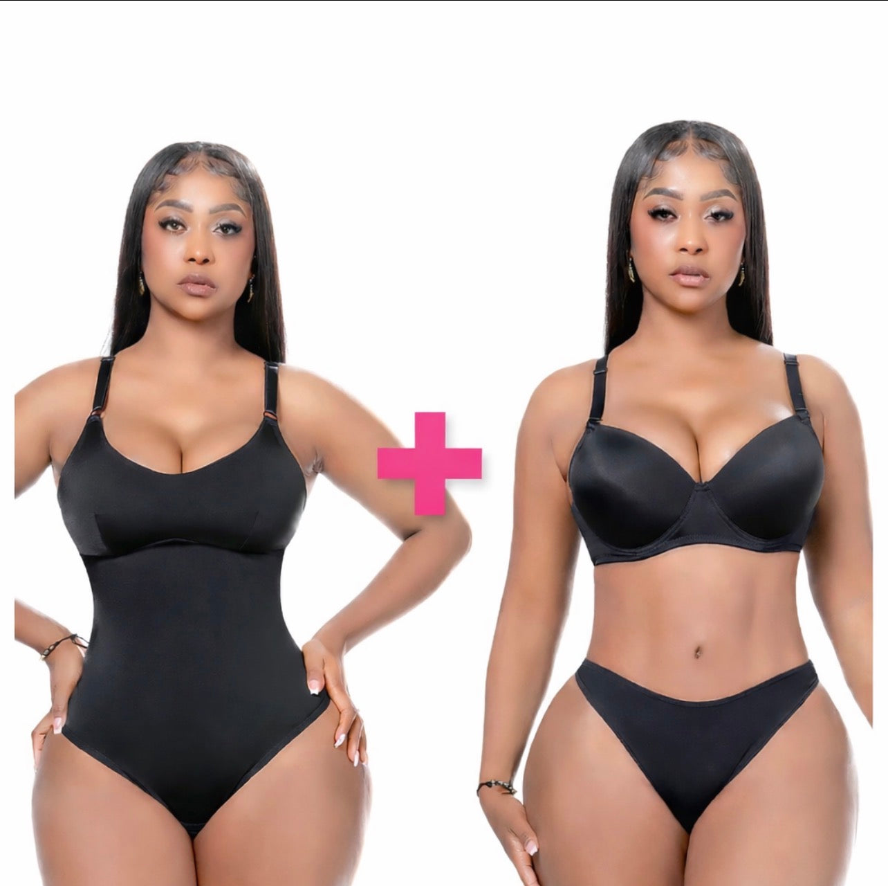 Sculpt & Lift Duo Shapewear Set – High-Compression Bodysuit + Bra-Panty Set