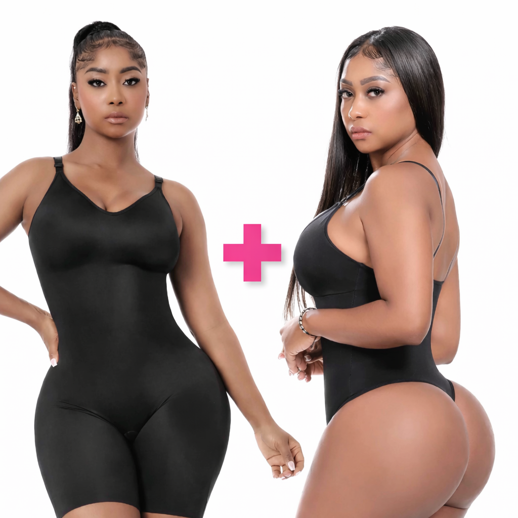 Ultra-Snatched Shapewear Duo – Full Body + Thong-Back Shaper Set