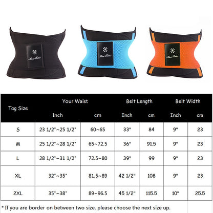 Fitness Belt Hot Body Shaper Waist Trainer Trimmer Corset Waist Belt