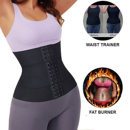 Waist Trainer Sports Sweat Postpartum Body Sculpting Double Belt Buckle Abdominal Belt