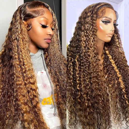 Honey Blonde 30” Deep Wave 13×6 Lace Frontal Wig – Glueless Ready | Online Exclusive