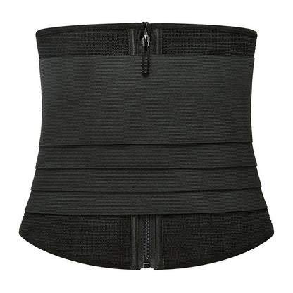 Adjustable Strap Corset Waist Trainer with Zipper for Body Shaping and Abdominal Support - Women's Shapewear Belt