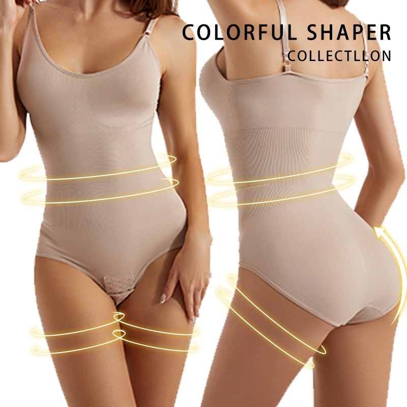 Seamless Bodysuit Women's Tummy Control Panty Crotch Lift Hip Shaping Strap Waist Trainer Body Shaper Unitard
