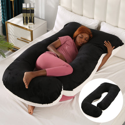 Pregnant women's pillow waist protection side sleeping slope pillow J-shaped pregnancy sleeping pillow