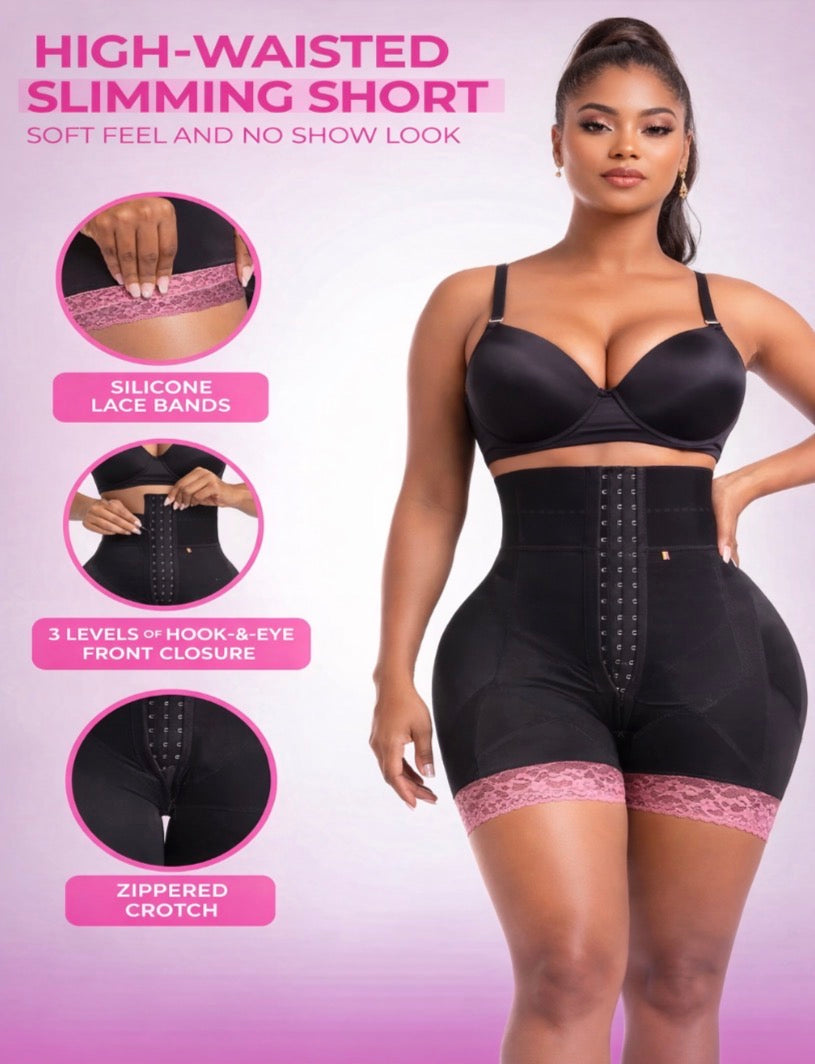 High-Waisted BBL Curve Control Shorts – Stage 3-4 Recovery & Daily Wear