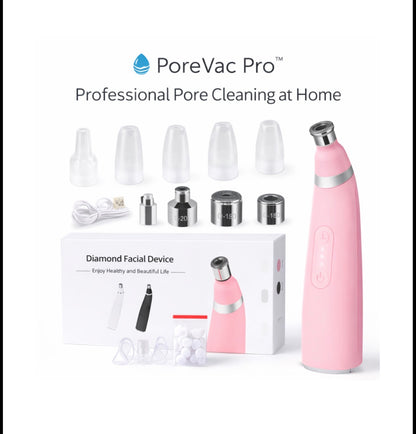 PoreVac Pro™ Blackhead Remover Vacuum – Deep Pore Cleaner Kit