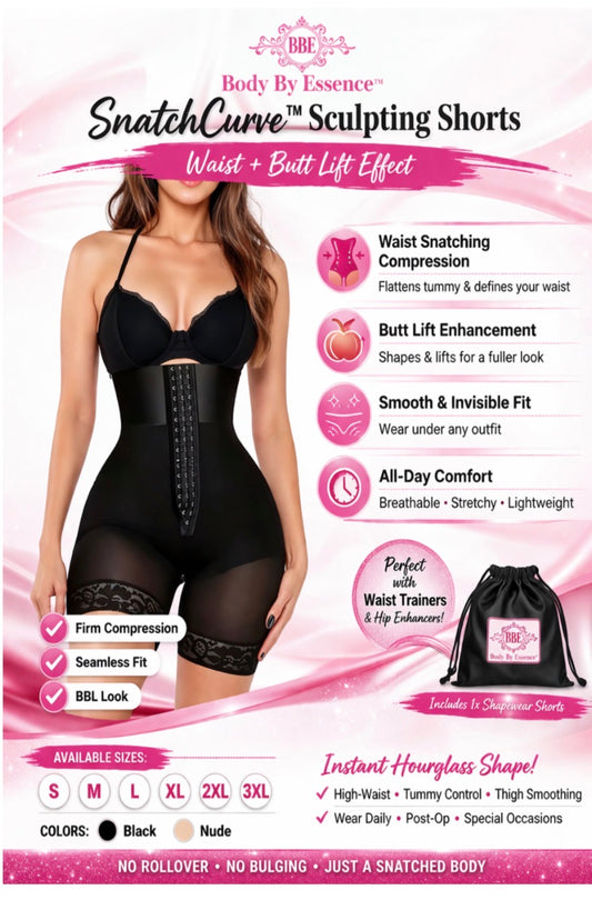SnatchCurve™ BBL Sculpting Shapewear Shorts (Waist + Butt Lift)