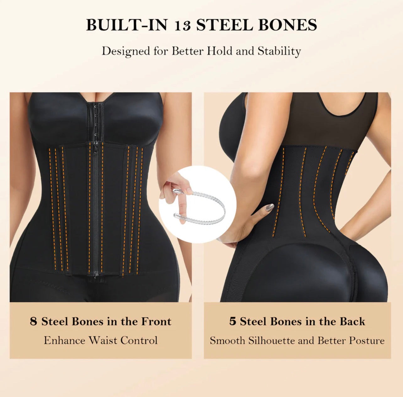 Body By Essence™ Snatch Sculpt Full Body Shaper for Women – Tummy Control Colombian Faja Compression Bodysuit Post Surgery Shapewear