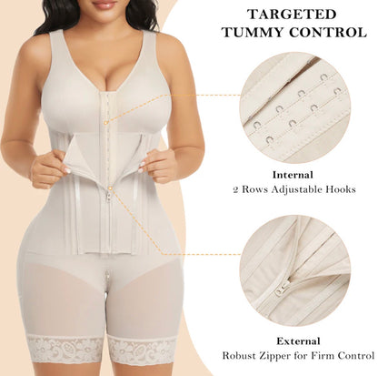 Body By Essence™ Snatch Sculpt Full Body Shaper for Women – Tummy Control Colombian Faja Compression Bodysuit Post Surgery Shapewear