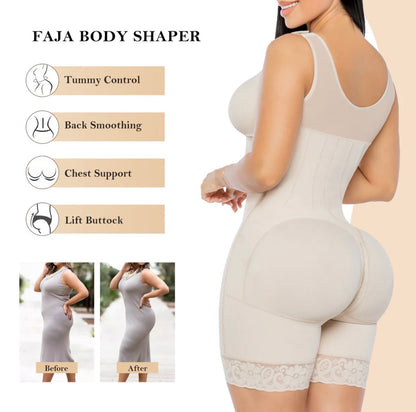 Body By Essence™ Snatch Sculpt Full Body Shaper for Women – Tummy Control Colombian Faja Compression Bodysuit Post Surgery Shapewear
