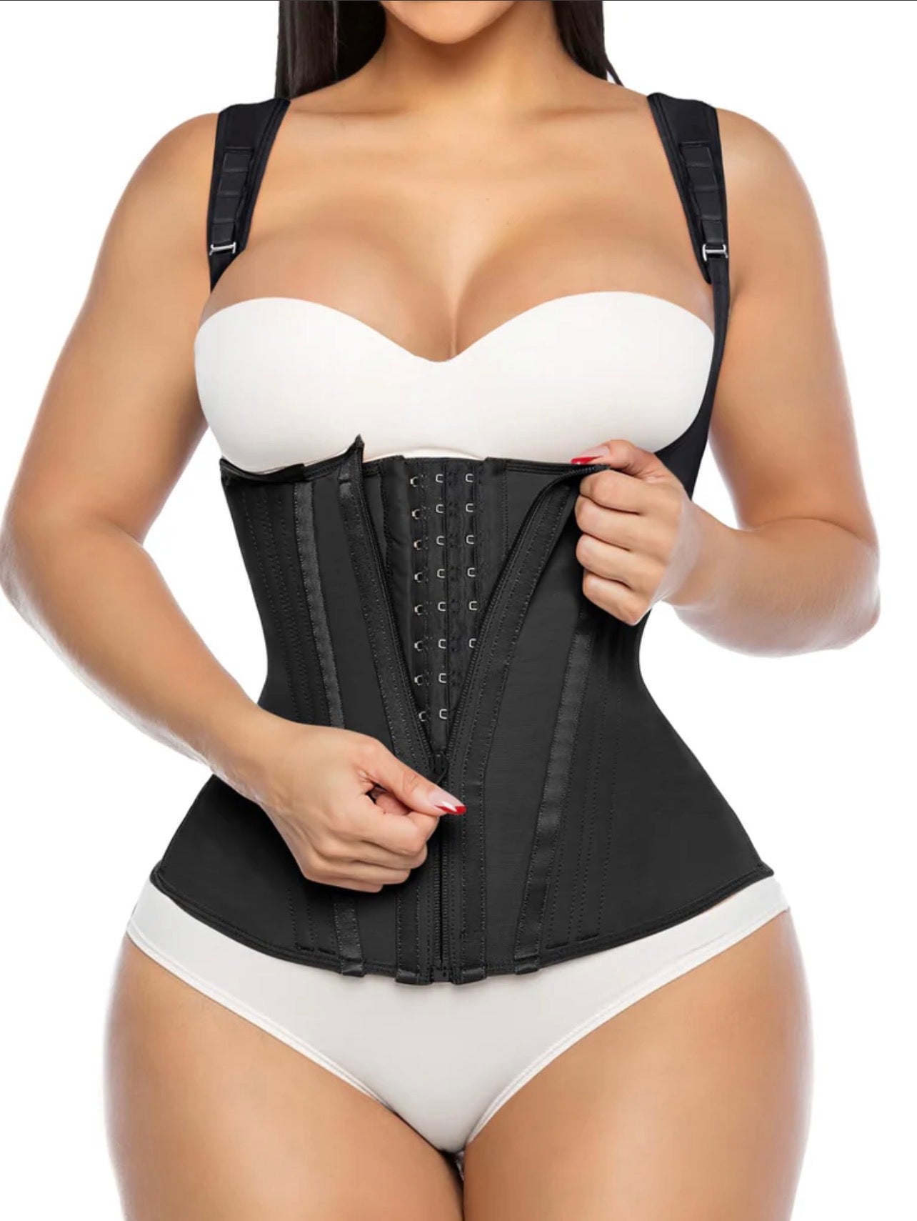 Body By Essence™ Waist Trainer for Women – Tummy Control Workout Corset Vest Waist Cincher with Adjustable Shoulder Straps