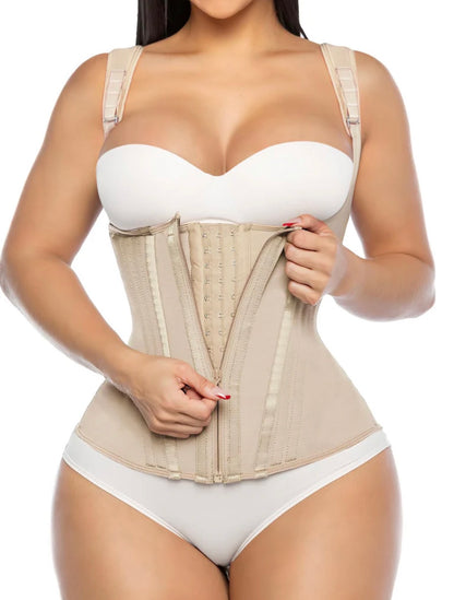 Body By Essence™ Waist Trainer for Women – Tummy Control Workout Corset Vest Waist Cincher with Adjustable Shoulder Straps