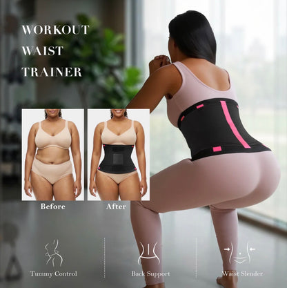 Body By Essence™ Sauna Sweat Waist Trainer for Women – Triple Layer Tummy Control Waist Cincher Workout Shaper Belt