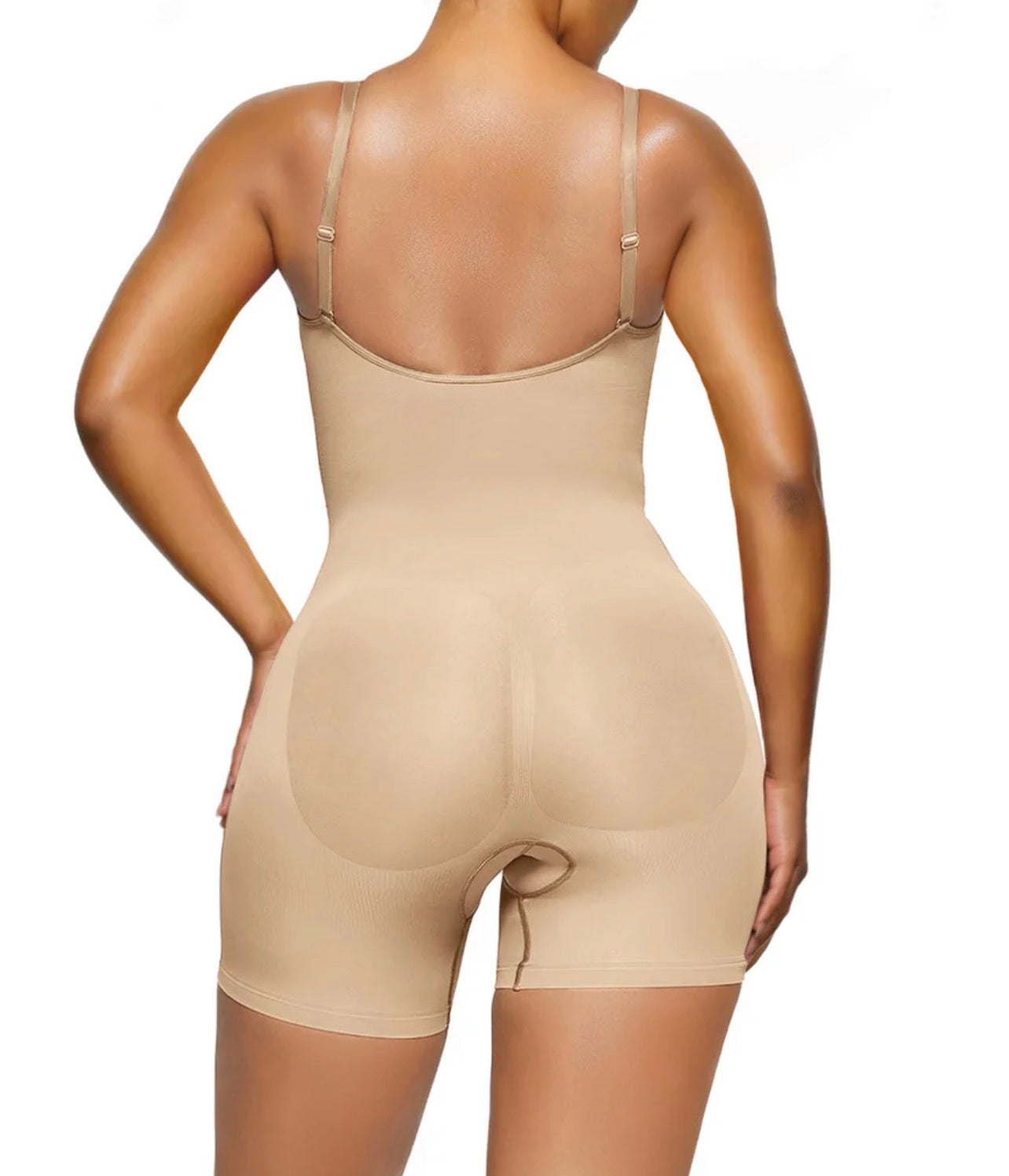 Body By Essence™ Open Bust Mid-Thigh Shapewear Bodysuit – Tummy Control Full Body Shaper for Women