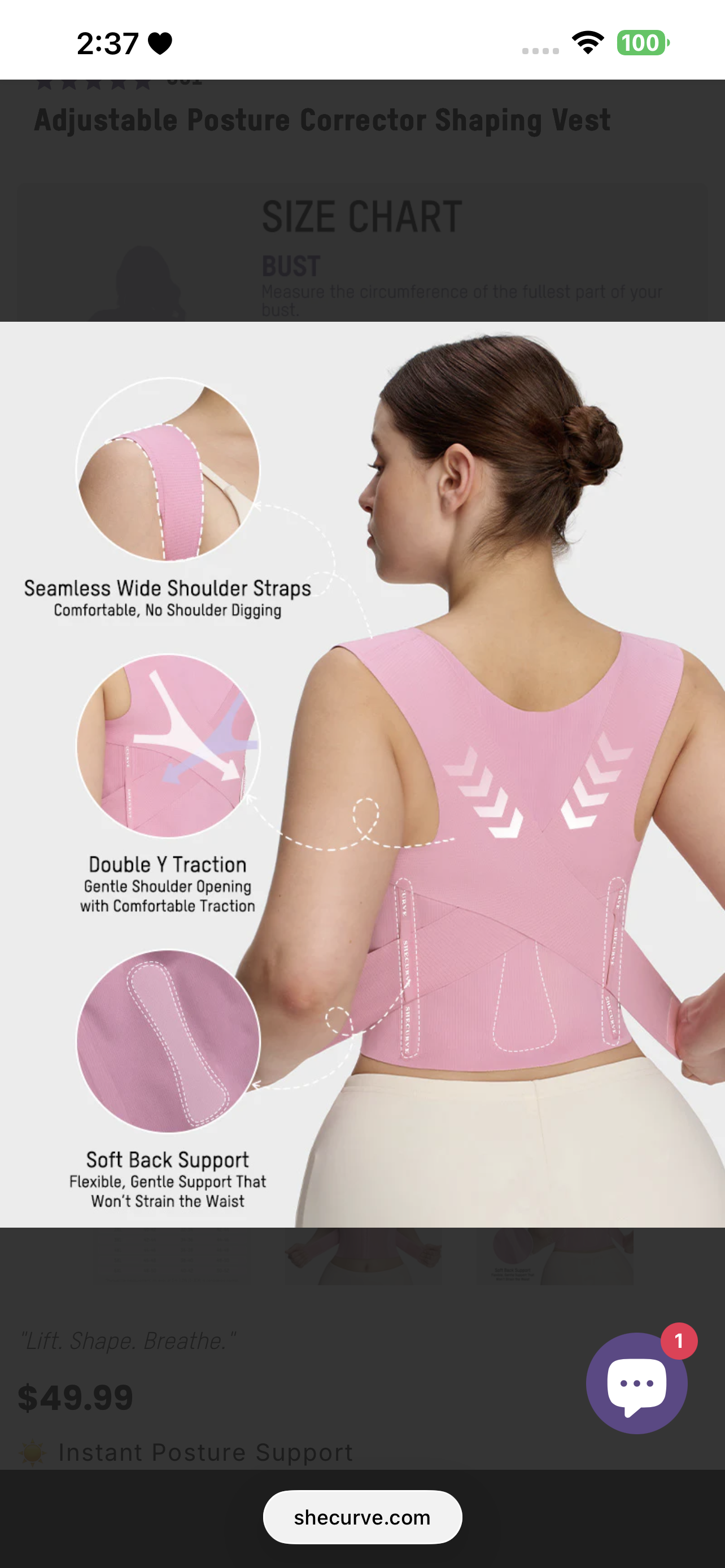 Body By Essence Posture Support Waist Trainer | Adjustable Shoulder & Back Support Wrap with Tummy Control Compression