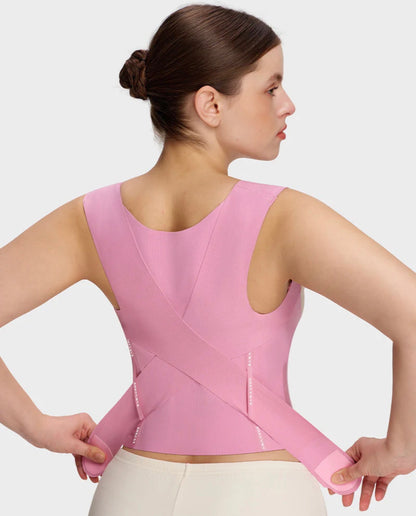 Body By Essence Posture Support Waist Trainer | Adjustable Shoulder & Back Support Wrap with Tummy Control Compression