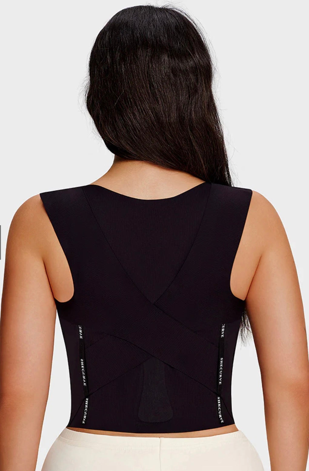 Body By Essence Posture Support Waist Trainer | Adjustable Shoulder & Back Support Wrap with Tummy Control Compression