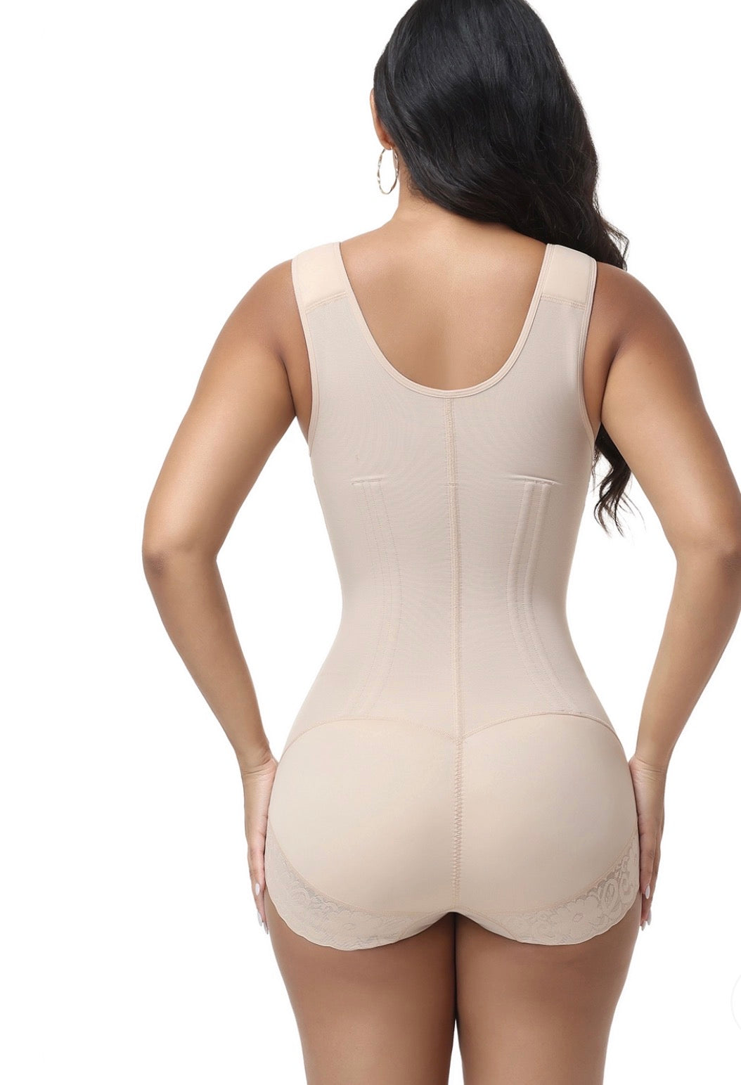 Fajas Colombianas Wide Straps Love Pattern Tummy Control Body Shaper
