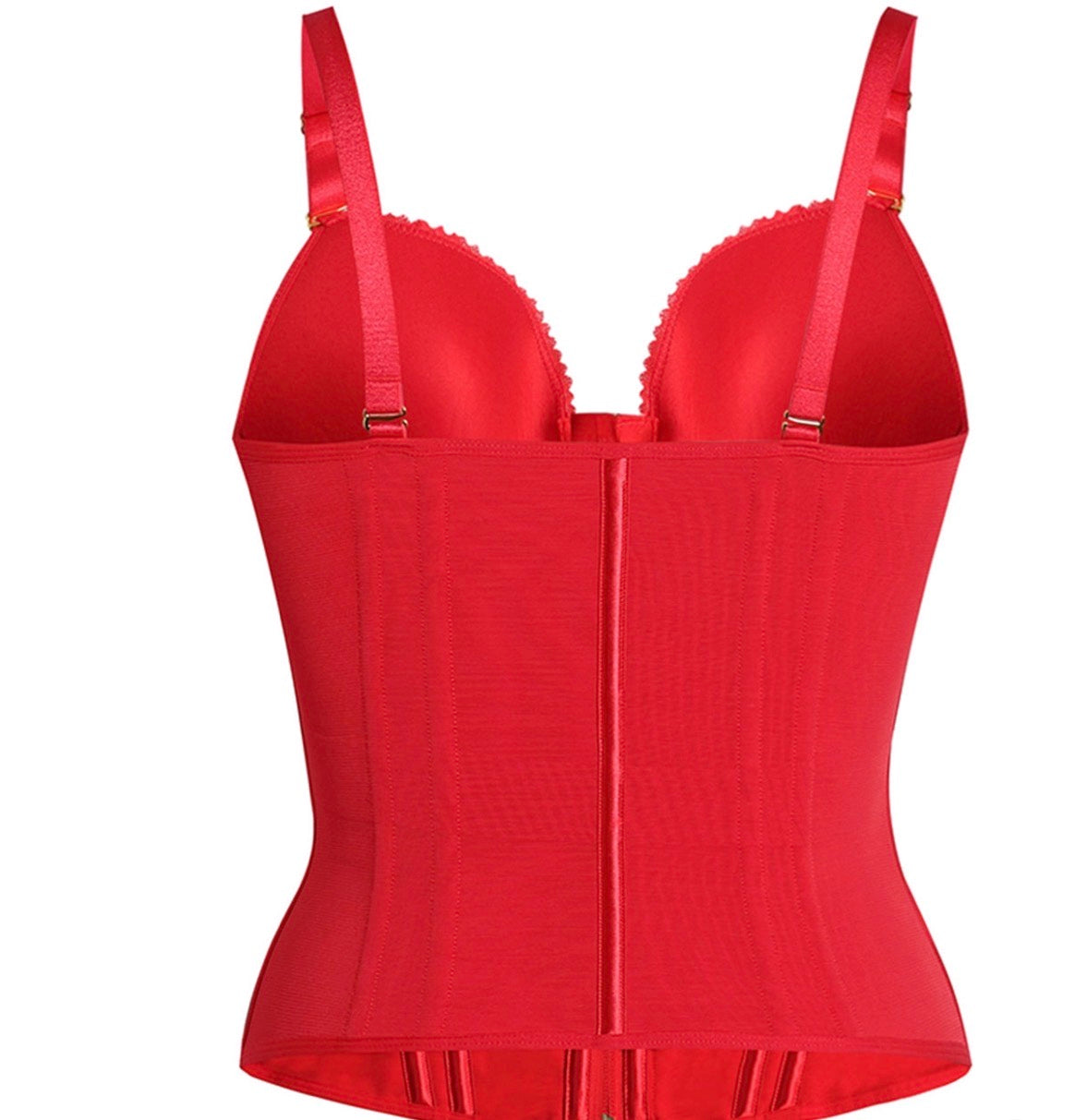 Heart Shape Tummy Control Corset Tank | Zip-Up Waist Trainer Body Shaper
