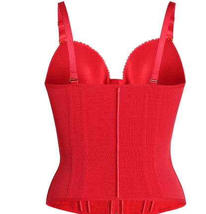 Heart Shape Tummy Control Corset Tank | Zip-Up Waist Trainer Body Shaper