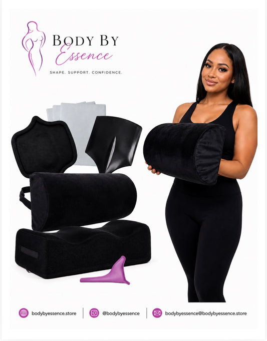 Body By Essence™ 8-Piece BBL Recovery Kit – BBL Pillow, Ab Board, Side Foams, Lumbar Support & Post Surgery Essentials