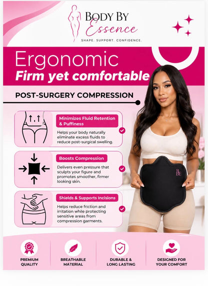 Body By Essence™ 8-Piece BBL Recovery Kit – BBL Pillow, Ab Board, Side Foams, Lumbar Support & Post Surgery Essentials