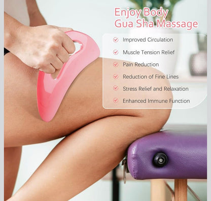 Body By Essence™ Body Gua Sha Massage Tool – Pink Sculpting Tool for Lymphatic Massage, Circulation & Self-Care