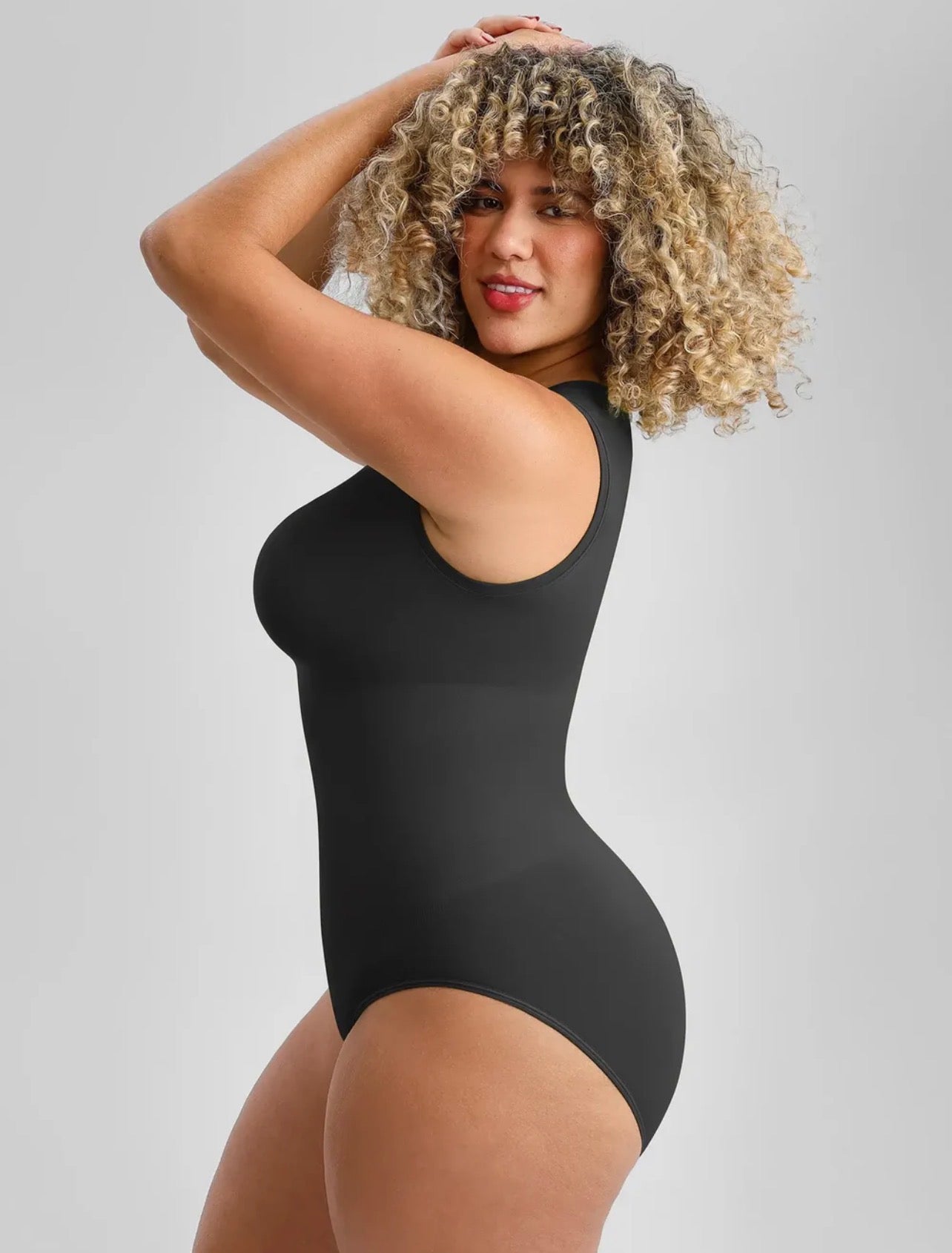 Body By Essence™ Seamless High Neck Sculpting Bodysuit – Sleeveless Tummy Control Shapewear Bodysuit