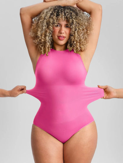 Body By Essence™ Seamless High Neck Sculpting Bodysuit – Sleeveless Tummy Control Shapewear Bodysuit