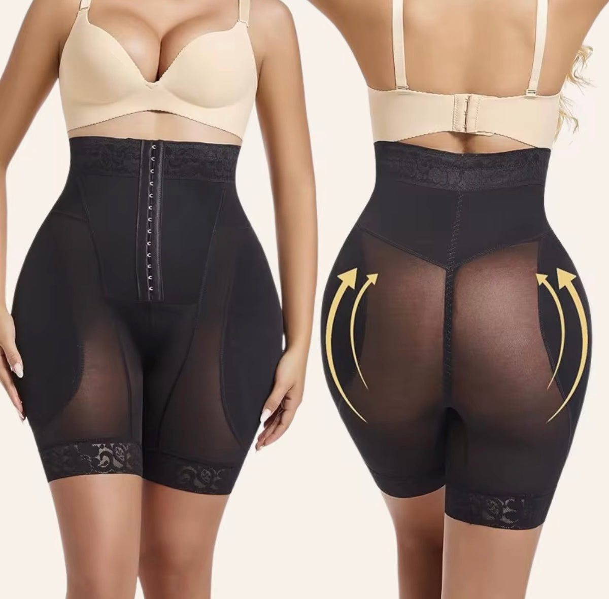 Essence Curves High-Waist Padded Hip-Lift Shorts