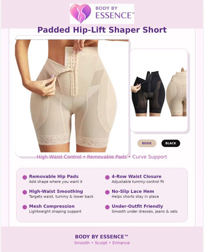 Essence Curves High-Waist Padded Hip-Lift Shorts