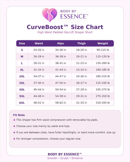 Essence Curves High-Waist Padded Hip-Lift Shorts