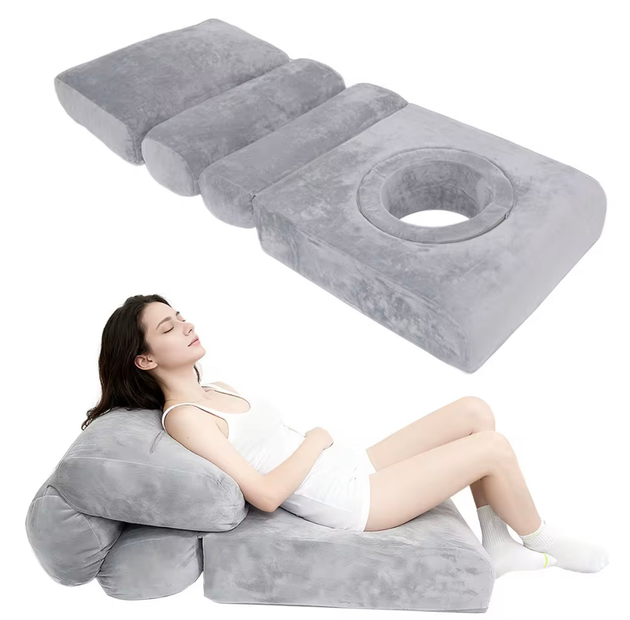 Luxury BBL Recovery Bed – Post-Surgery Support Mattress with Pressure-Relief Cutout