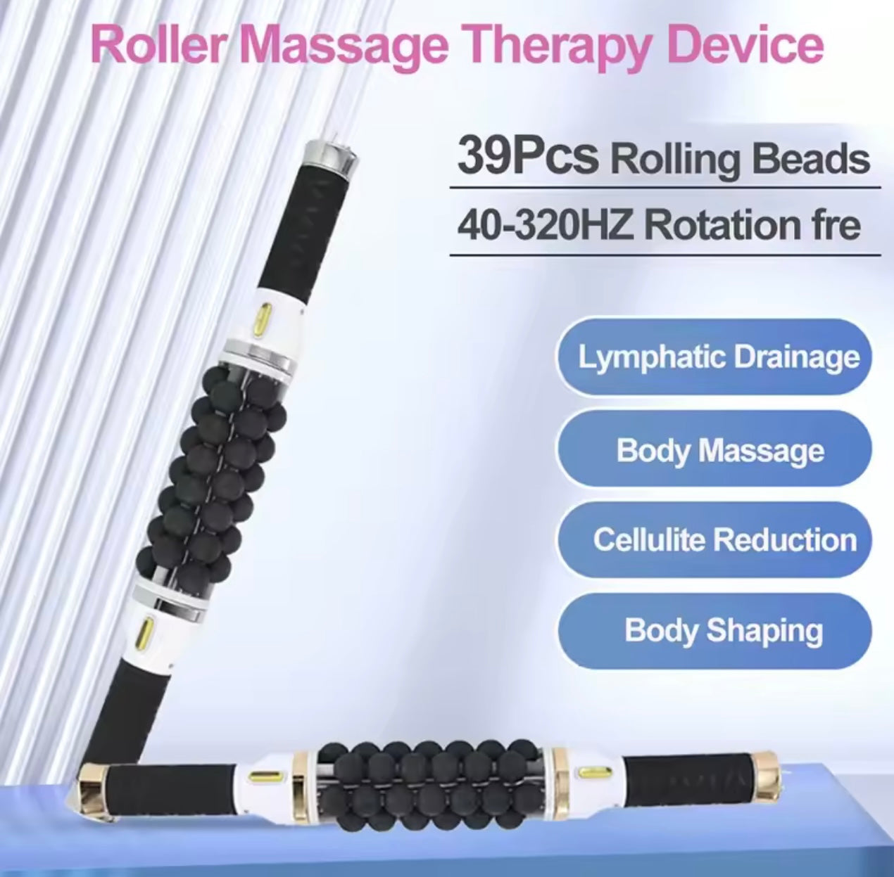Electric Lymphatic Drainage Bead Roller – Body Contouring & Post-Op Massage Tool