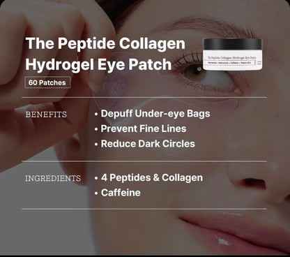 Collagen Hydrogel sheet eye-patches | DEPUFFS UNDER_EYE BAGS IN 10 MINUTES | All Skin Types |Cruelty-Free