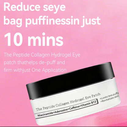 Collagen Hydrogel sheet eye-patches | DEPUFFS UNDER_EYE BAGS IN 10 MINUTES | All Skin Types |Cruelty-Free
