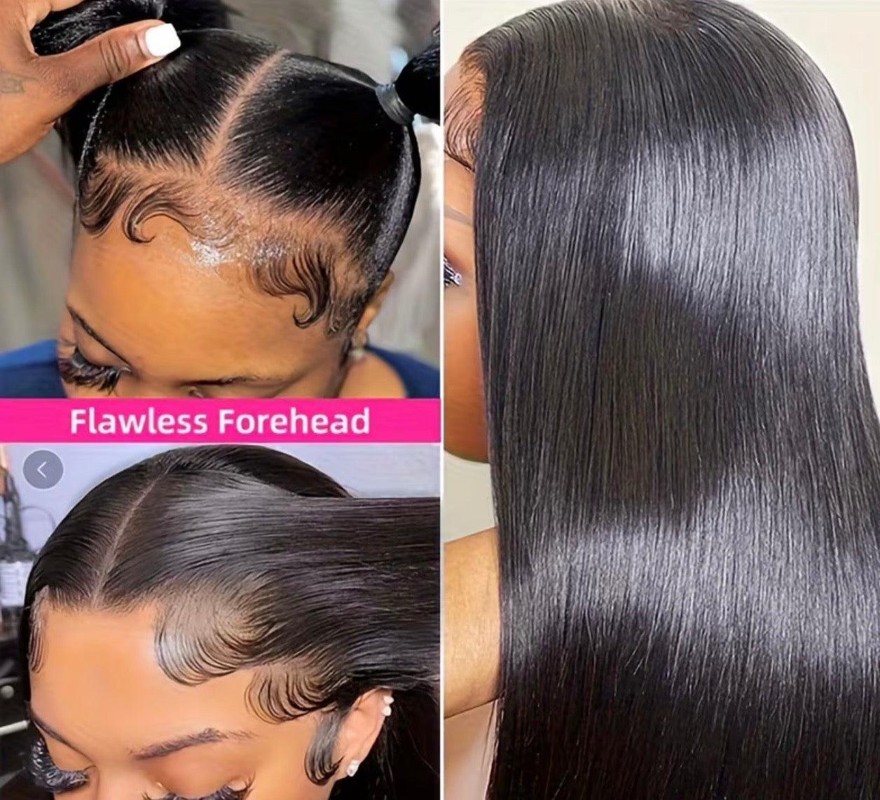 Natural Straight 18" – Sleek 13x4 Frontal Wig, 180% Density