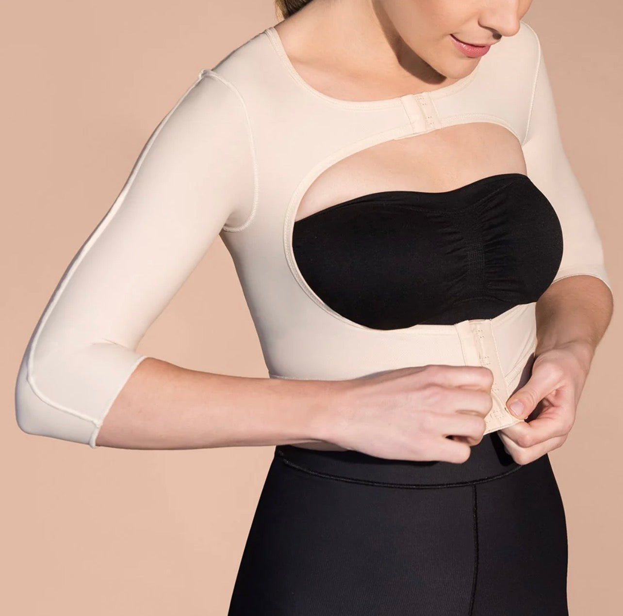 Stage 1/2 Open-Bust Compression Vest – 3/4 Sleeve Arm & Torso Support