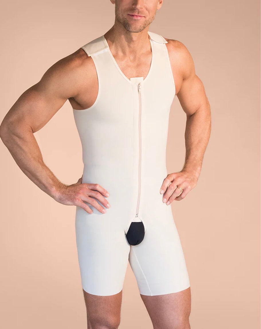 Stage 1 Sleeveless Compression Bodysuit – Mid-Thigh BBL Recovery