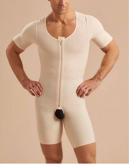 Stage 1 Short-Sleeve Compression Bodysuit – Mid-Thigh BBL Recovery