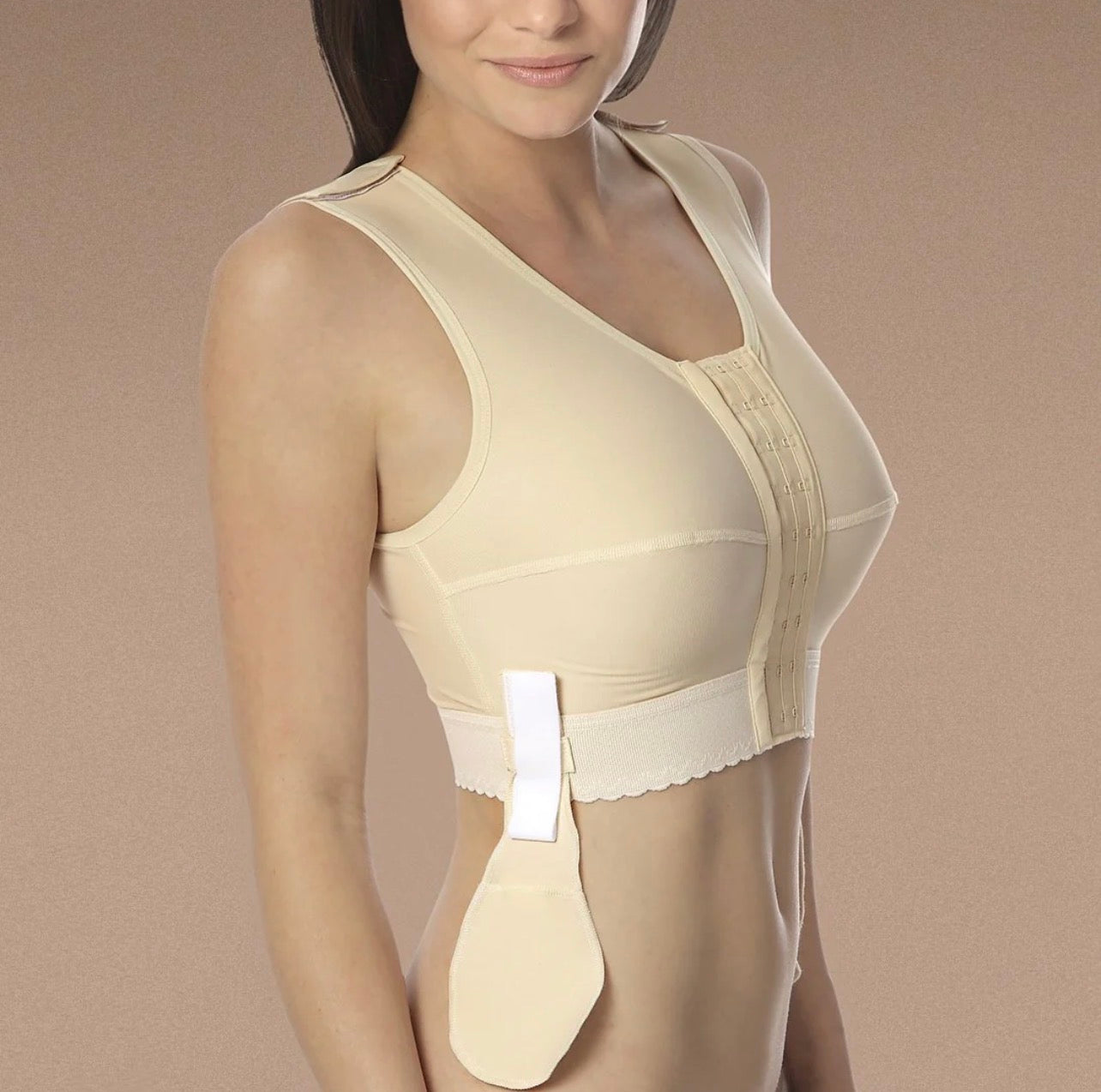 Post-Surgery Drain-Support Compression Vest – Zipper Front Recovery