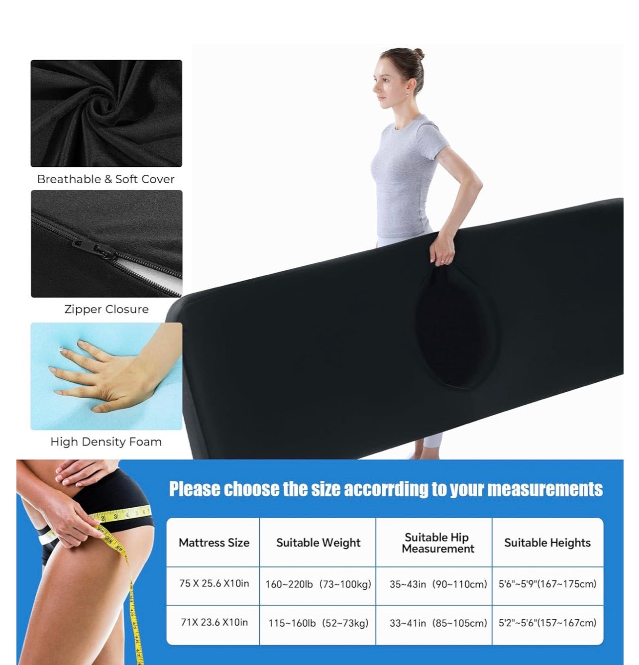 Premium Memory Foam BBL Recovery Bed Set – Headrest & Lumbar Support