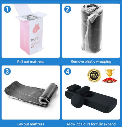 Premium Memory Foam BBL Recovery Bed Set – Headrest & Lumbar Support