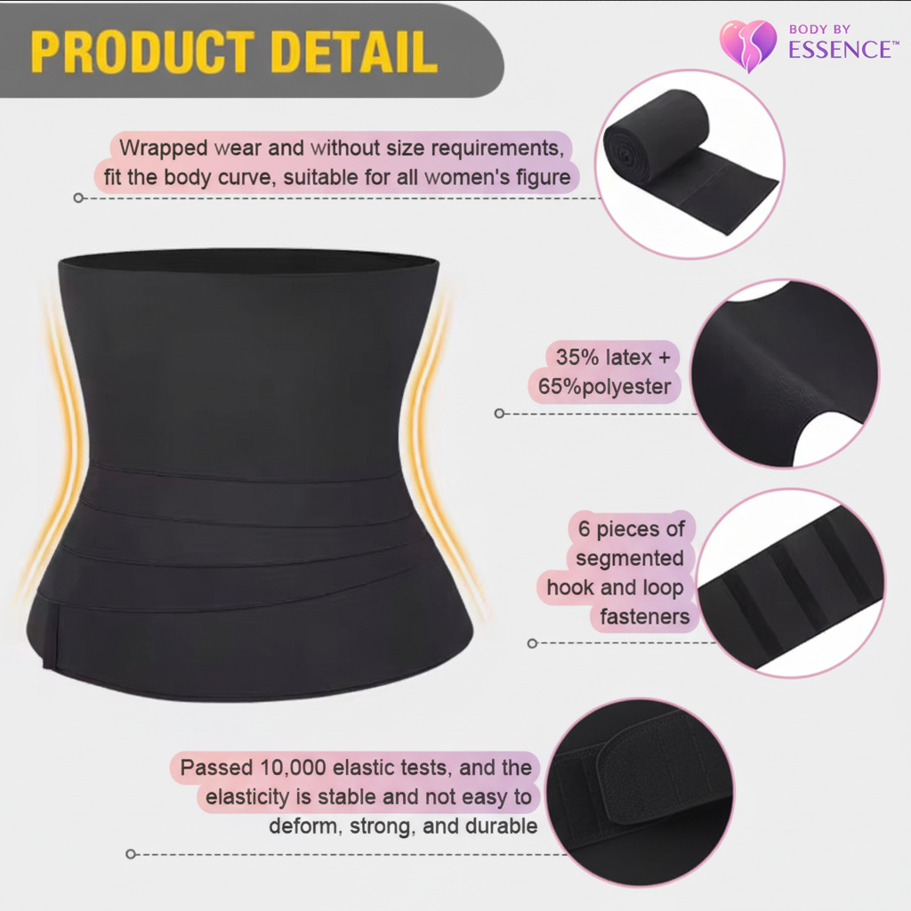 Body By Essence Waist Trainer Details with Logo