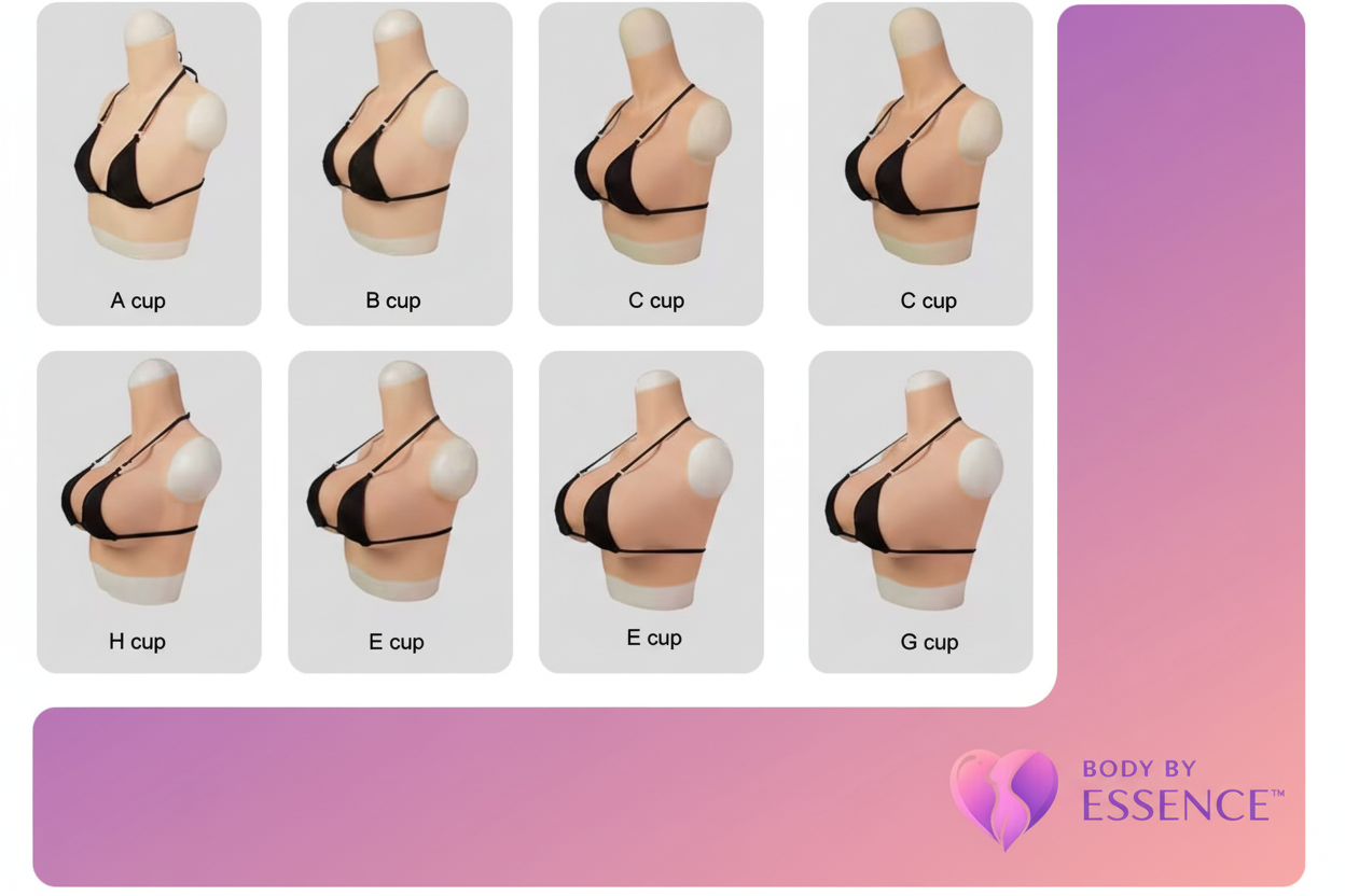Breast Size Guide - Pink with Logo