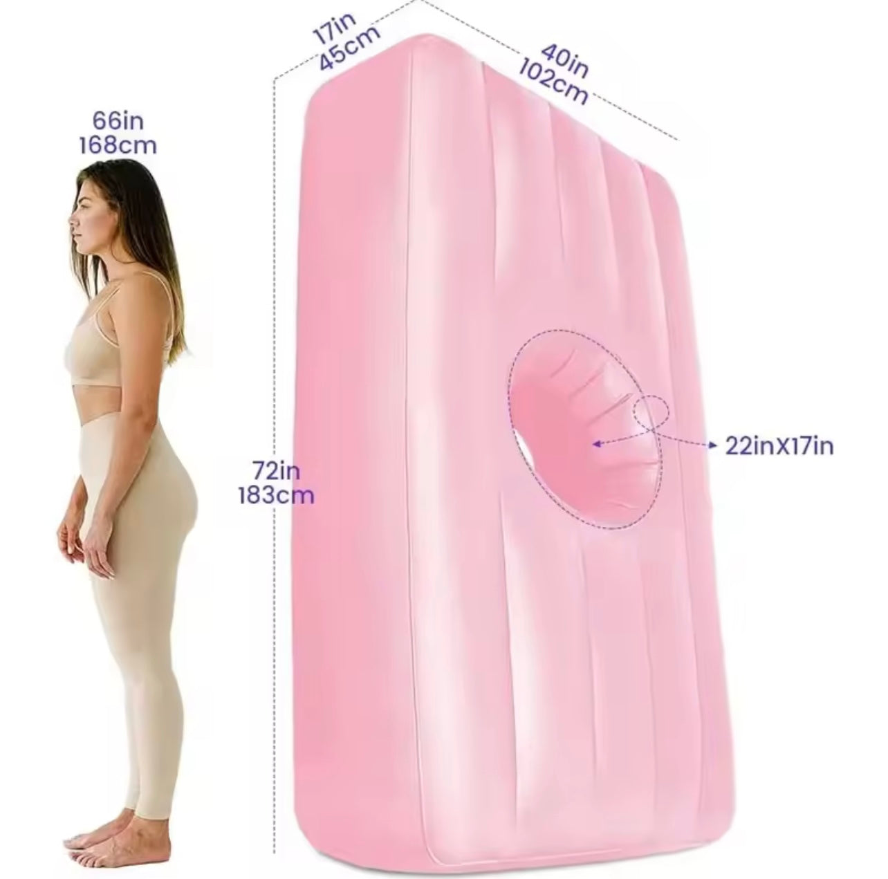 Pink BBL Post-Surgery Recovery Mattress – Full-Size with Comfort Cut-Out