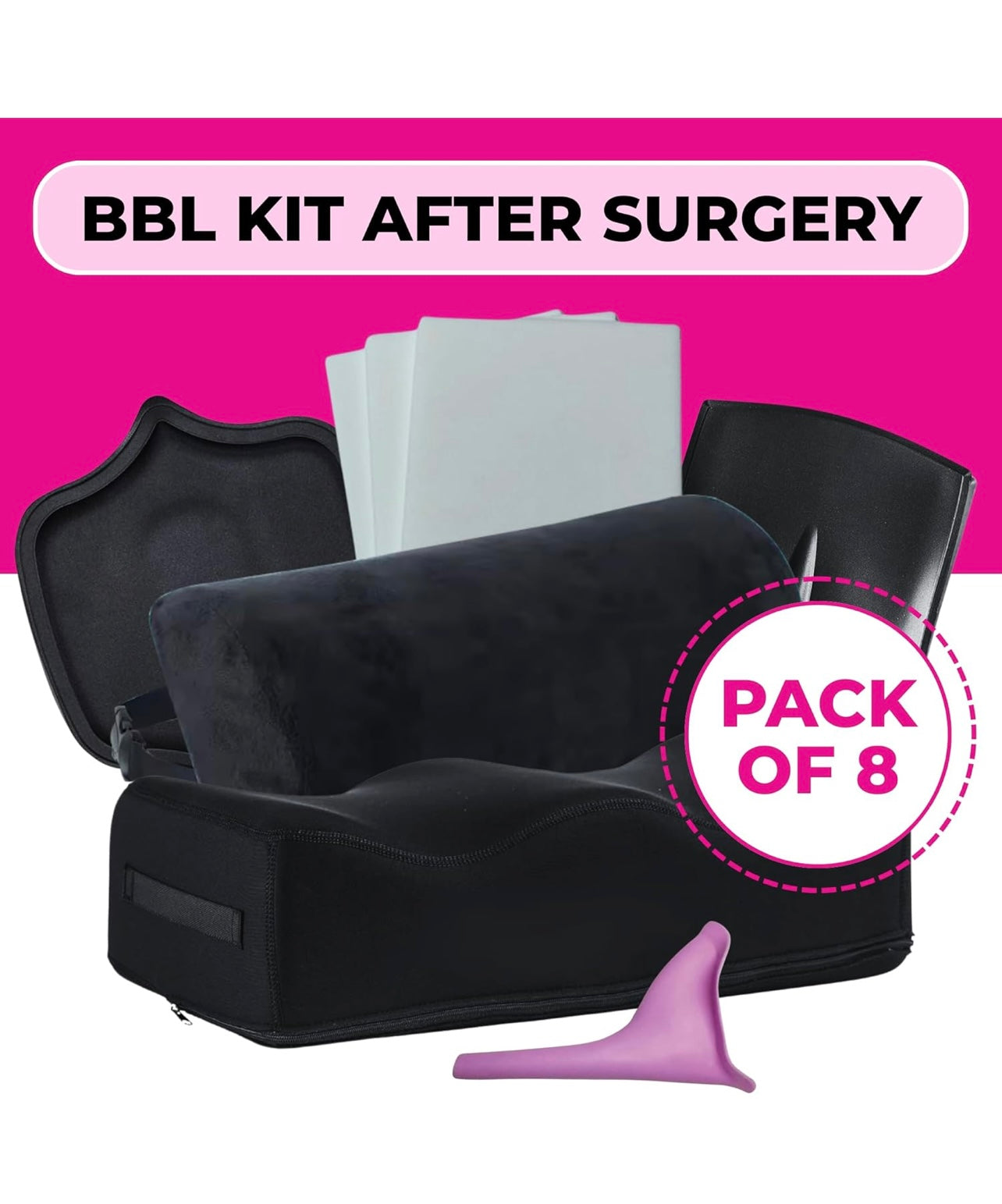 BBL Post-Surgery Recovery Pillow Kit (8-Piece Support Set)